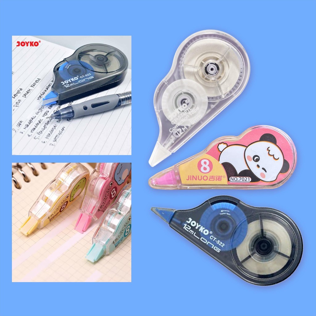 

NA Correction Tape / Pita Koreksi Joyko CT-522 12 M / Tipex Mini Karakter 8 M / Tipe x Kertas Tip x Roll Tipex / Alat Tulis Sekolah