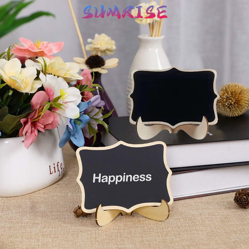 

10pcs/Set Papan Tulis Kapur Kecil, Mini Chalkboard untuk Menu Cafe, Papan Reserved Praktis dan Mudah Digunakan