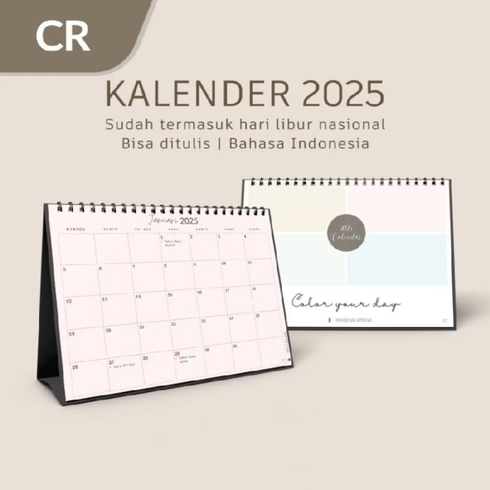 

ANDM Kalender 2025 Meja Duduk Aesthetic Spiral CR - Semi Glossy