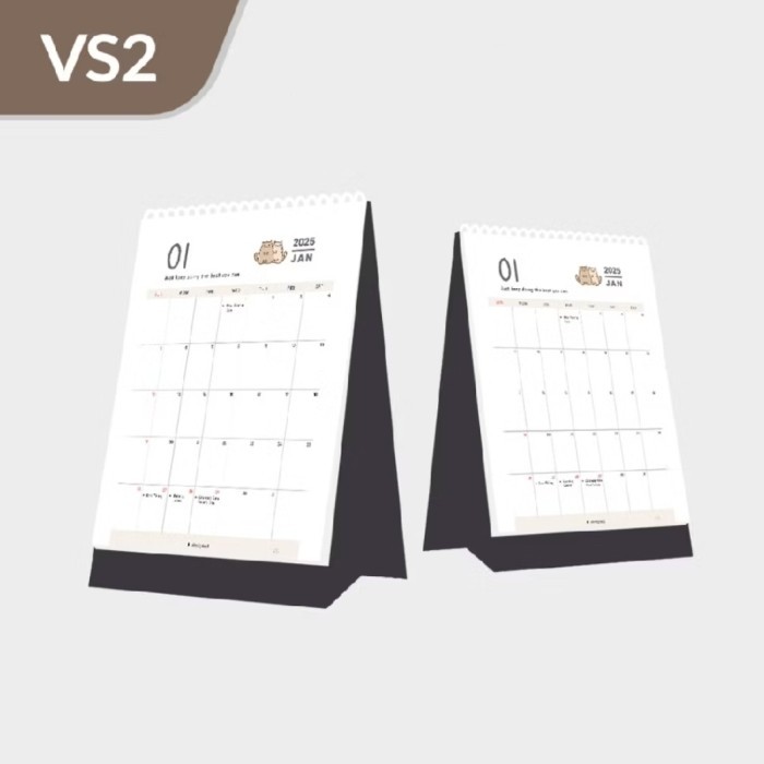 

ANDM Kalender 2025 Duduk Dinding Aesthetic Kucing A3 Spiral VS - Kalender Duduk