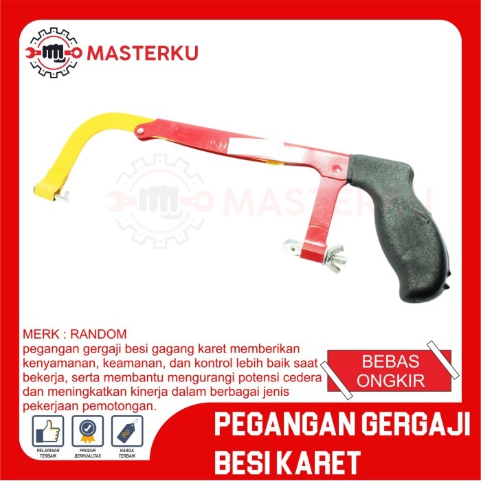 PEGANGAN GERGAJI BESI GAGANG KARET / Gagang Gergaji Karet / Gergaji Besi Tangan Karet