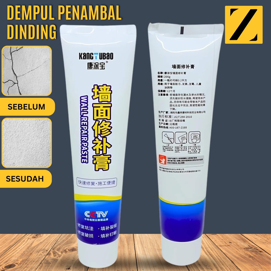 Pasta Dempul Reparasi Dinding Tembok Penutup Penambal Lubang Retak Bocor Swift Krim Wall Repair Crac