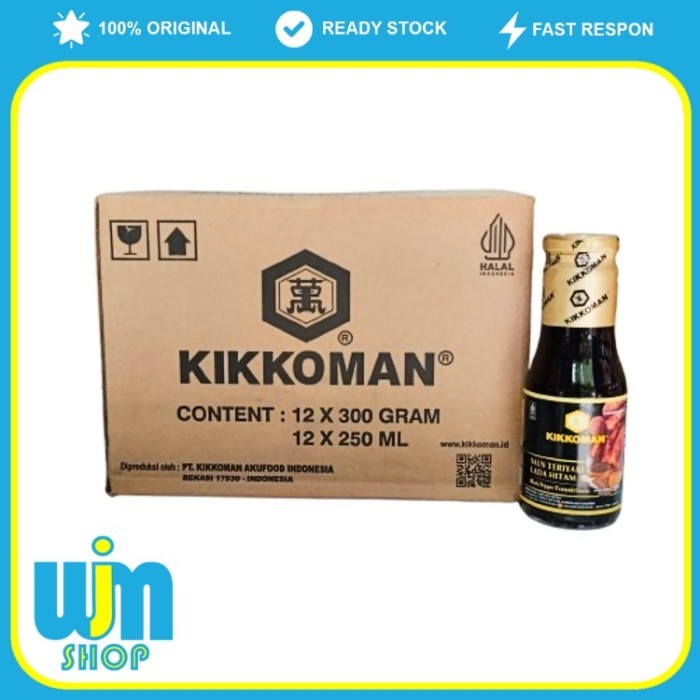 

Kikkoman Teriyaki Blackpaper Sauce 300g x 12 Pcs Halal - WJMshop MKS