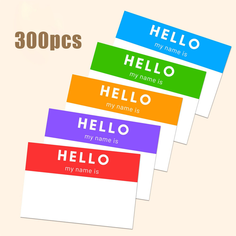 

1Roll 300 Stiker Name Label Sticker Kartun Lucu Sticker Lebel Nama Warna Warni Label Stiker Nama