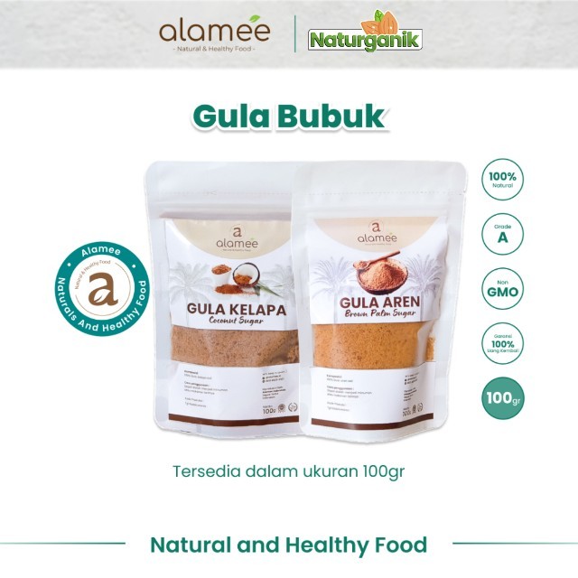 

alamee gula bubuk murni 100 gram gula aren gula kelapa alami murni tanpa bahan tambahan Naturganik