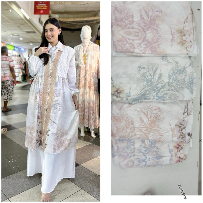 Gamis Outer Putih Ratu Aisyah Original Brand - Gamis Lebaran Kekinian - Gamis Pesta Elegan 2025 PROM