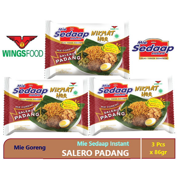 

Sedaap Mi Goreng Salero Padang 86gr 3Pcs