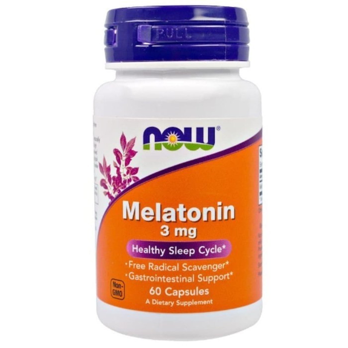 Melatonin 3 mg 60 Caps Now Food