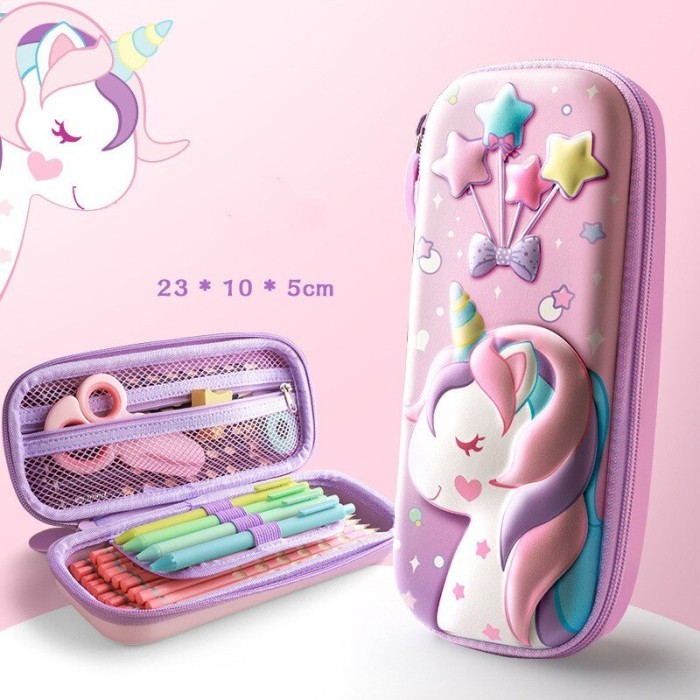

New Arrival Tempat Pensil 3D / Pencil Case Cute Box Unicorn Kawaii Stationery - New Unicorn