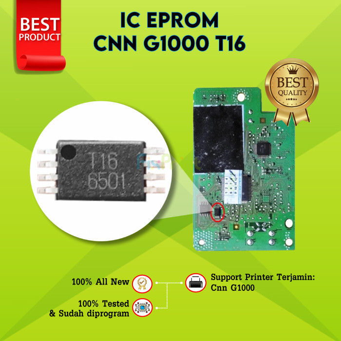 IC Eeprom G1000 T16 Canon IC Reset G-1000 T16 IC Eprom G1000 T16