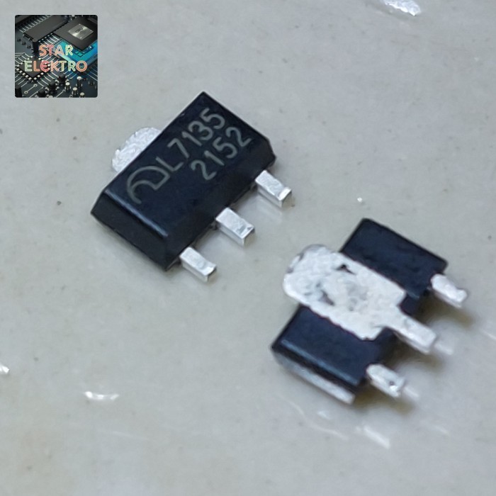 2 Buah 2Pcs L7135 Sot-89 AMC7135PKFT MEL7135 AMC7135 350mA Regulator Arus 7135