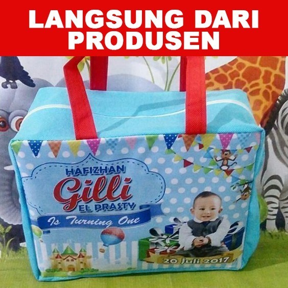 

Tas Ultah / Tas Ulang tahun resleting / bisa tambah foto