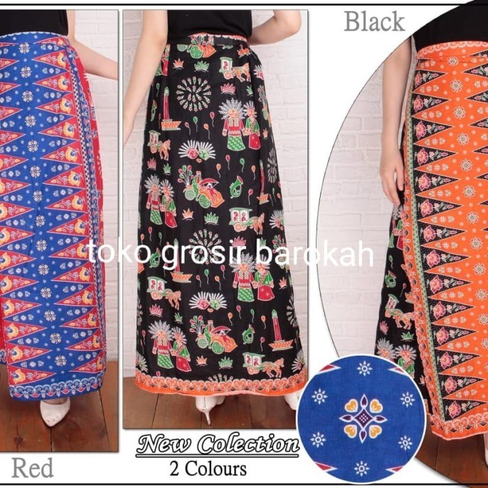 rok betawi motif ondel ondel/rok batik betawi
