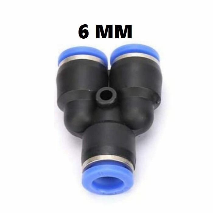 Fitting Pneumatic PUY 06 Fitting Pneumatic Y Selang Ke Selang 6 mm Kawi Agung