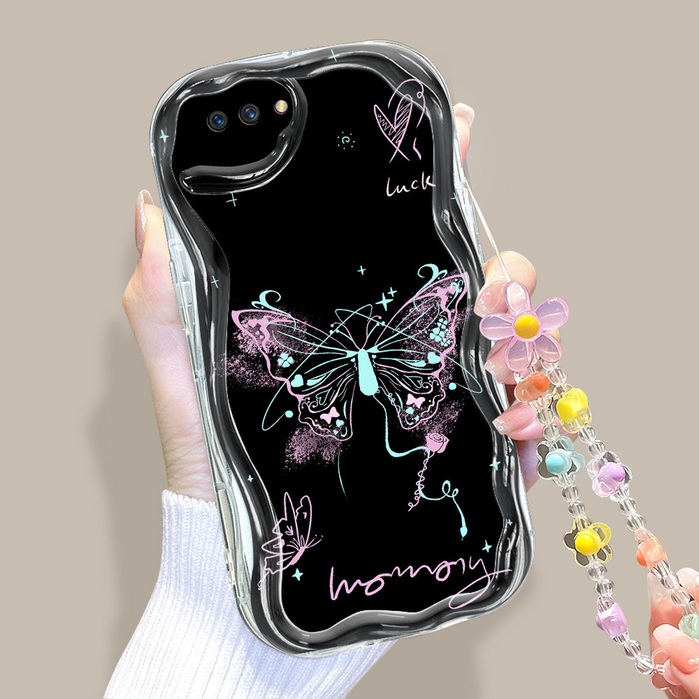 Casing Hp Untuk For OPPO A3S A12E A5 Phone Case Softcase Kesing Sofcase Cassing Soft Butterfly B3 40