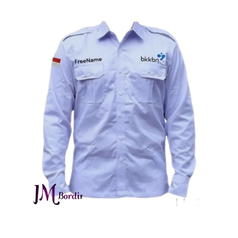 KEMEJA BKKBN BORDIR  || SERAGAM BKKBN BORDIR || BAJU BKKBN BORDIR
