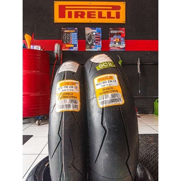 Pirelli diablo Supercorsa 160/60-17&amp;120/70-17 Ban soft,harian,race brand new