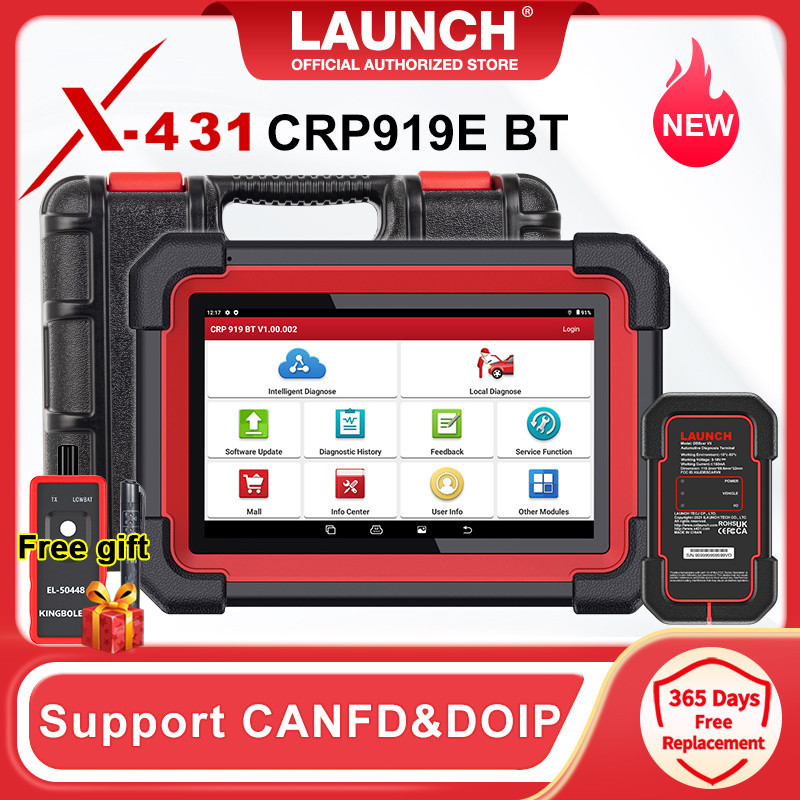 NEW LAUNCH X431 CRP919E BT OBD2 Scanner,Bidirectional Scan Tool,added CAN FD/DoIP,OE-Level All Syste