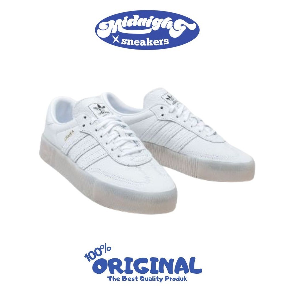 [MS] Sepatu Sneakers adidas Sambarose White 100% Original BNIB (Free Papperbag)