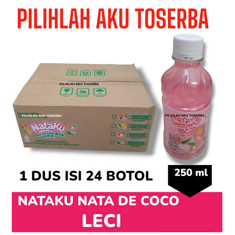 

NATAKU Nata de coco rasa LYCHEE / LECI - ( HARGA 1 DUS isi 24 botol )