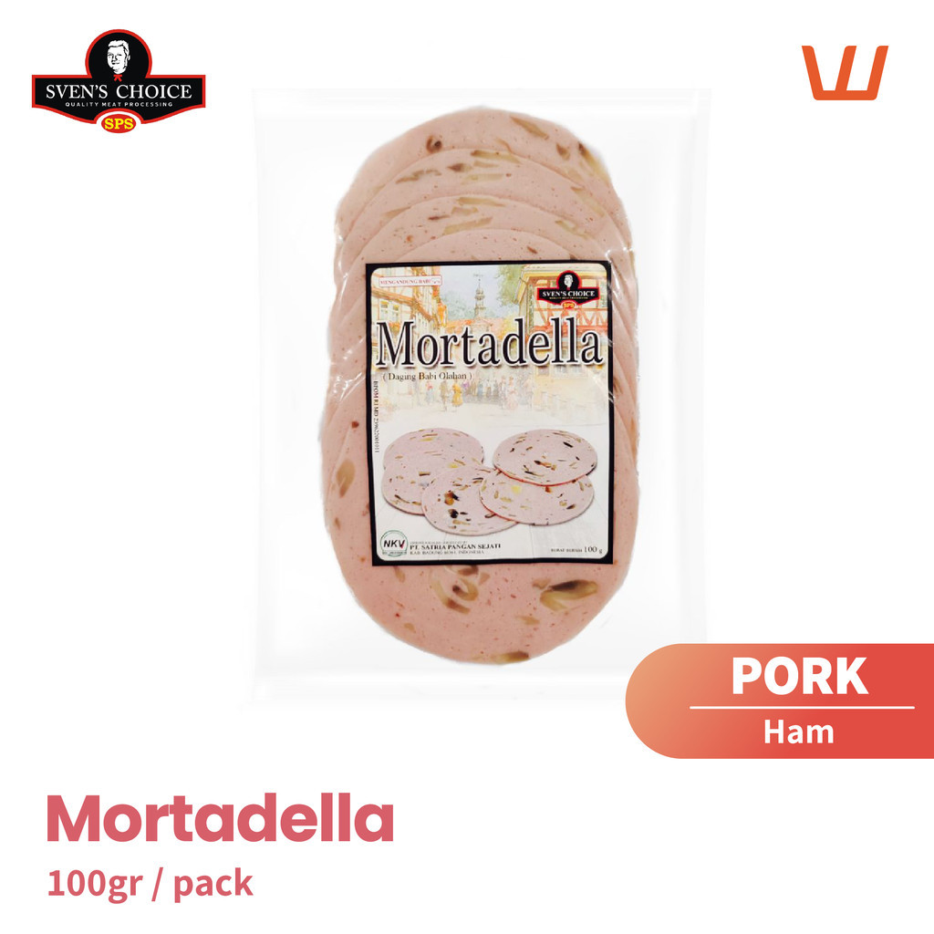 

Mortadella Mushroom Pork Ham Babi Sven's Choice 100gr