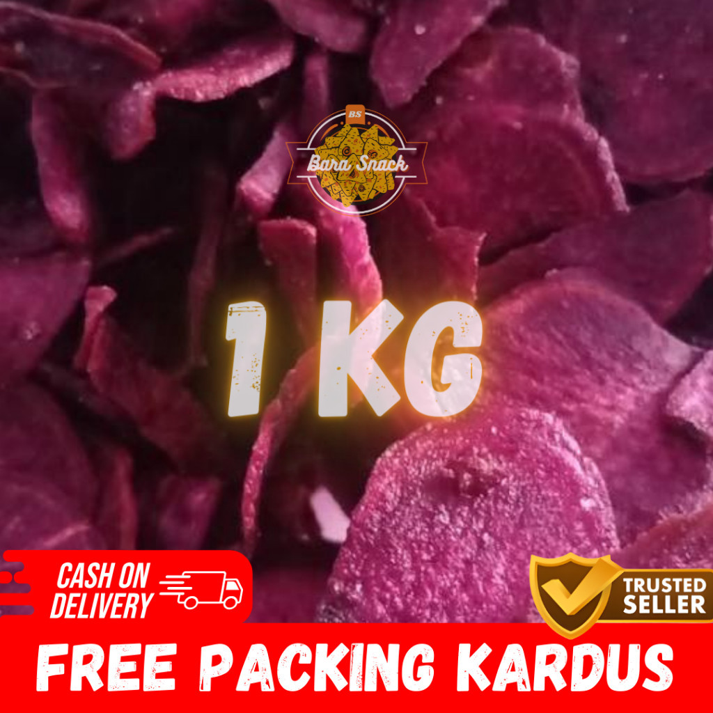 

[ 1KG ] Keripik Ubi Ungu Manis Premium / Keripik Ketela Ungu / Camilan Snack Kiloan Murah -K