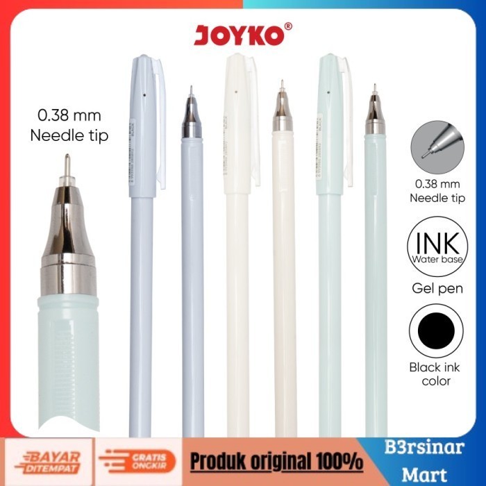 

[BAYAR DI TEMPAT] PROMO Gel Pen Pulpen Pena JOYKO GP352 Sofuto Gel 0.38 mm COD