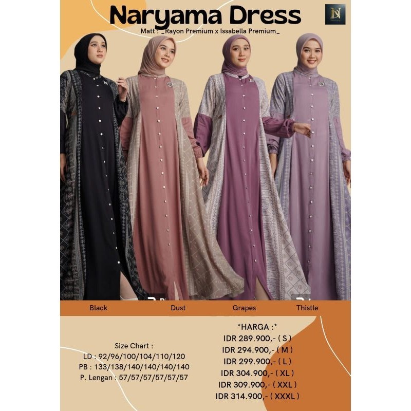 Ready STOCK NARYAMA DRESS NADHEERA LUXURY // GAMIS LEBARAN 2024 //GAMIS NADHEERA // DRESS KONDANGAN 