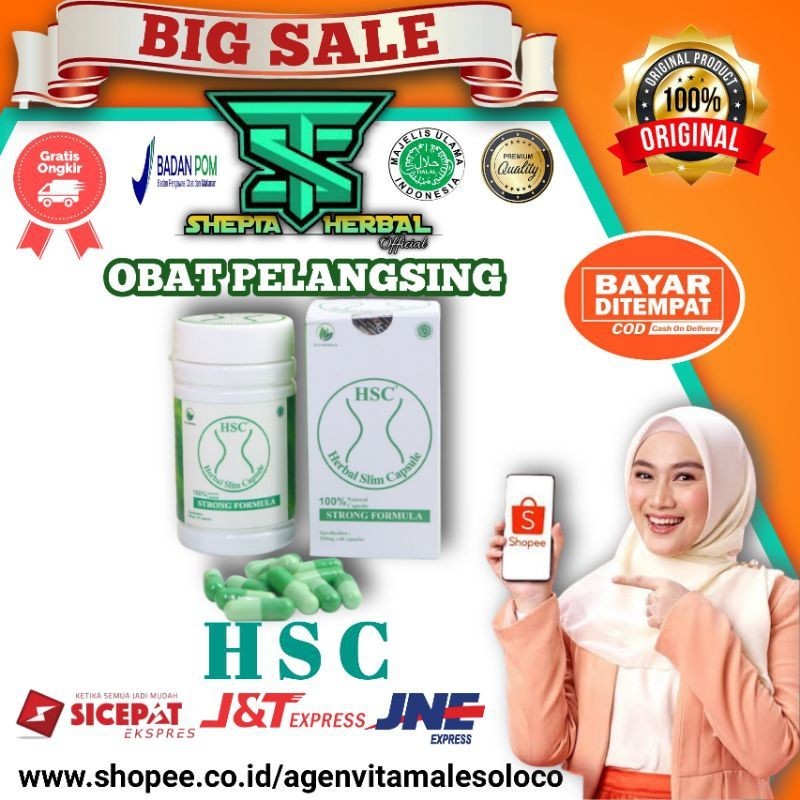 HSC Herbal Slim Capsule | Diet | Slim | Kapsul Pelangsing Suplemen Diet Obat Diet Terbaik( Gratis On