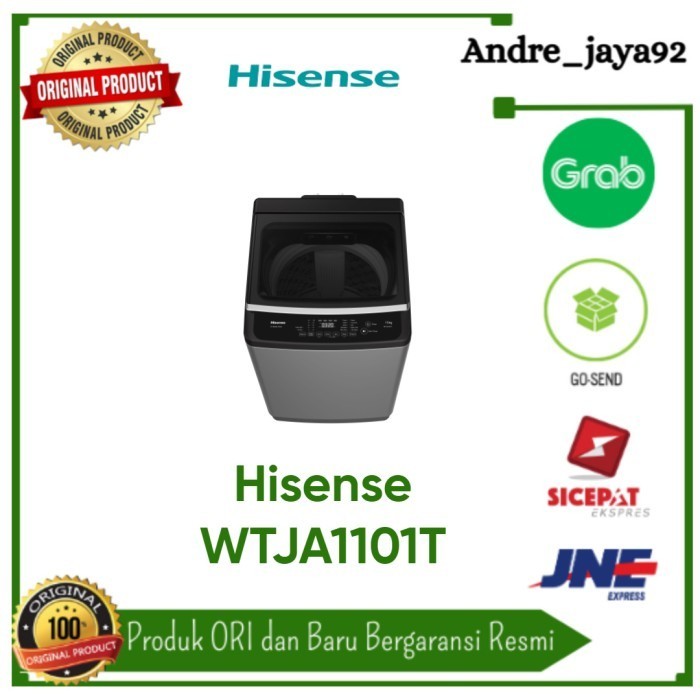 Hisense WTJA1101T Mesin Cuci Top Loading 10.5 Kg