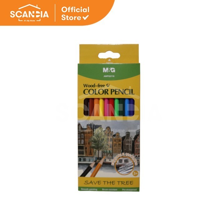 

SCANDIA Pensil Warna Color Pencil Woodfree 12 Colors Q2118 (AWPQ2118)