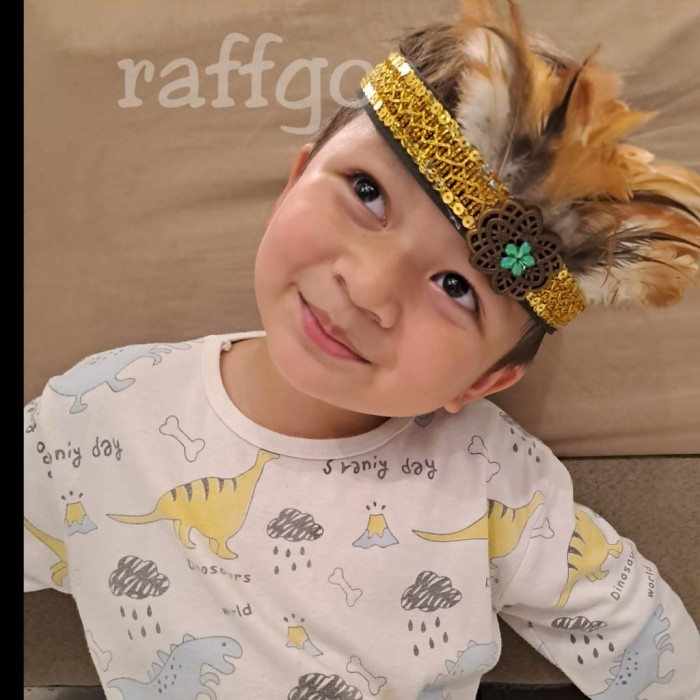topi bulu tari / topi papua tari / topi adat bulu