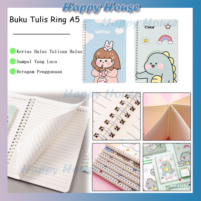 

Notebook A5 Buku Tulis Spiral Buku Tulis Ring Spiral Motif Lucu Notebook Buku Catatan A5