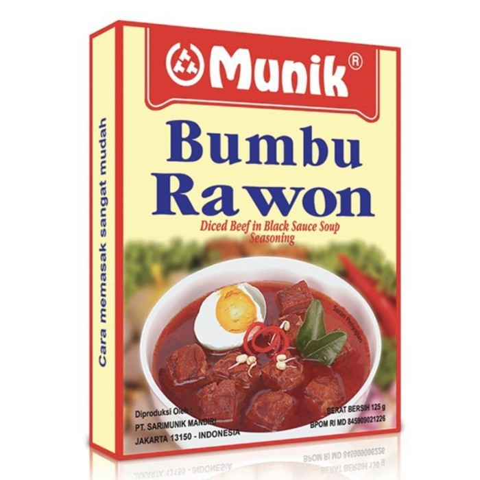 

Promo Terbatas - sukron_86 Bumbu Munik Rawon 115 grm Bumbu Masak Rawon Pasti Enak