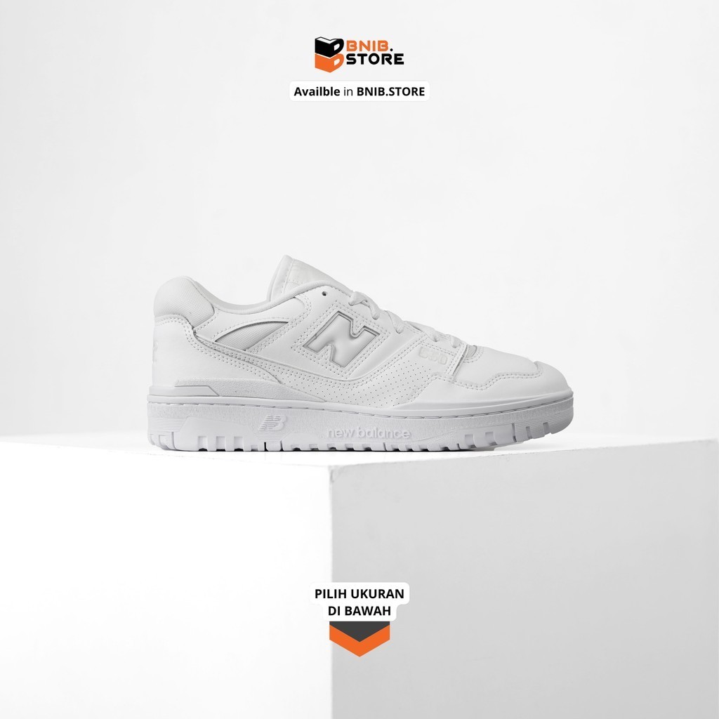 Sepatu Sneaker NB 550 Triple White Original