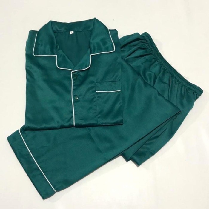 ✨BESTSELLER✨ -piyama dewasa pria jumbo | baju tidur pria - Navy, standar