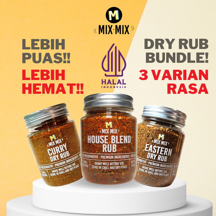 

Bundle Paket Dry Rub isi 3 Toples - ori,east,curry