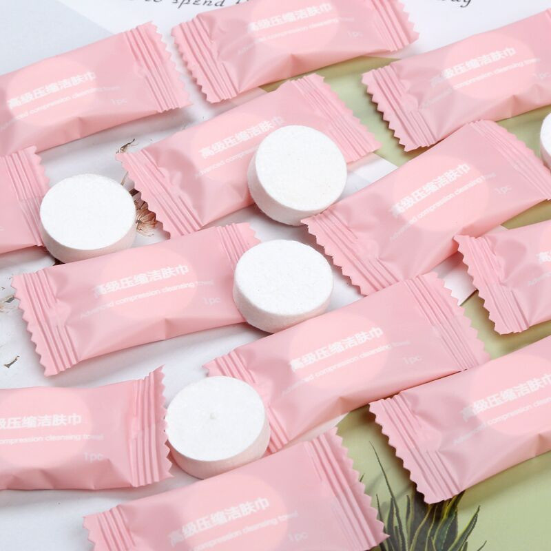 {PAKET GROSIR/USAHA} Tisu Handuk Mini Travel Disposable Towel Tissue Handuk sachet mudah di bawa kem