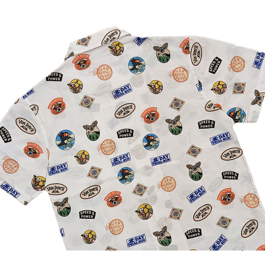 Von Dutch Print Shirt 1173 Broken White