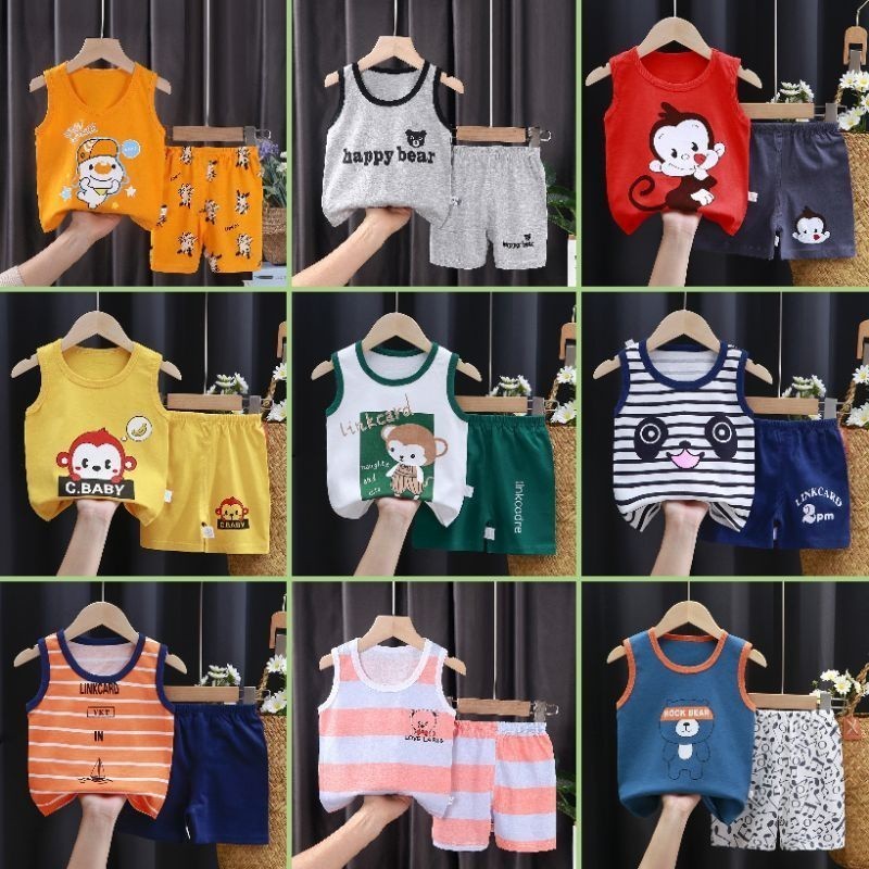 SETELAN BAYI TANPA LENGAN / OBLONG BAYI
