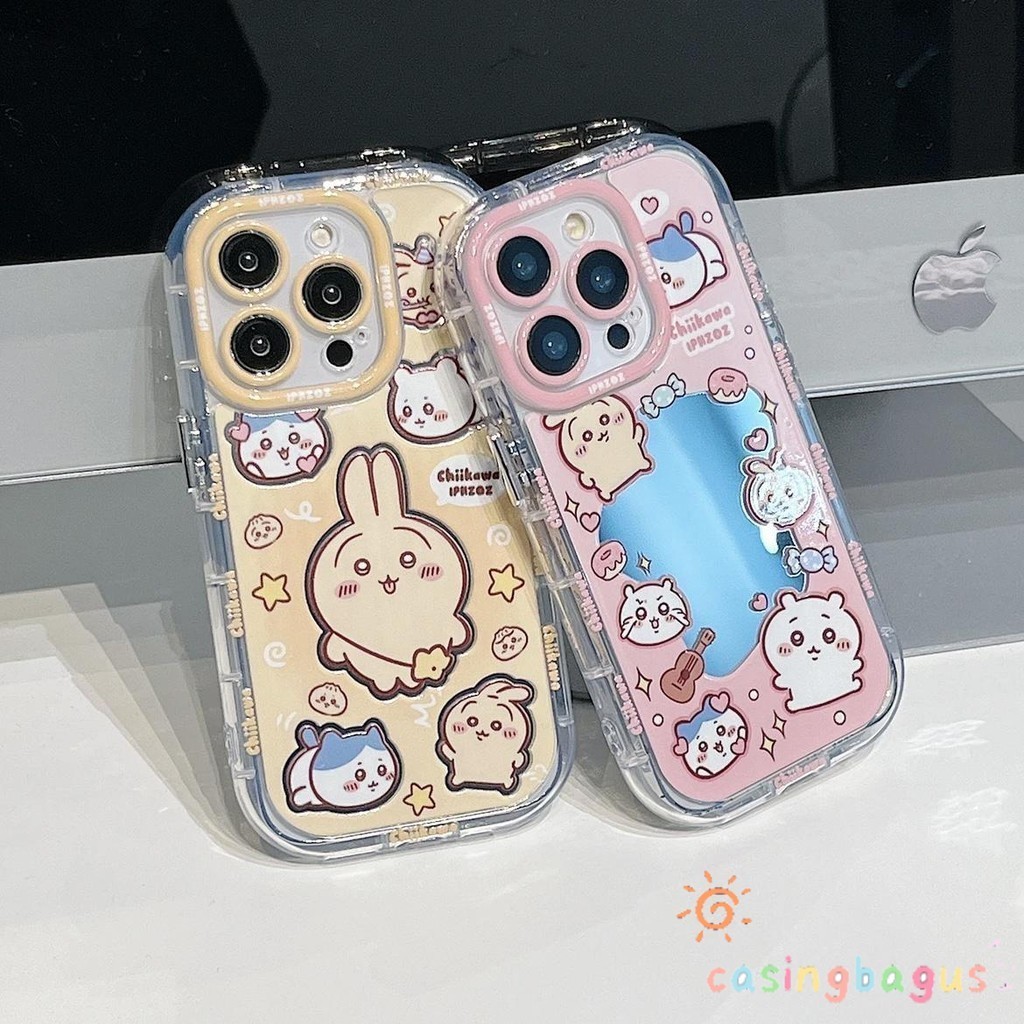 iPhone Softcase Usagi hp Case Mirror Hologram Kelontong Full  Unik  Lucu For iPhone 11 PROMAX 12 PRO