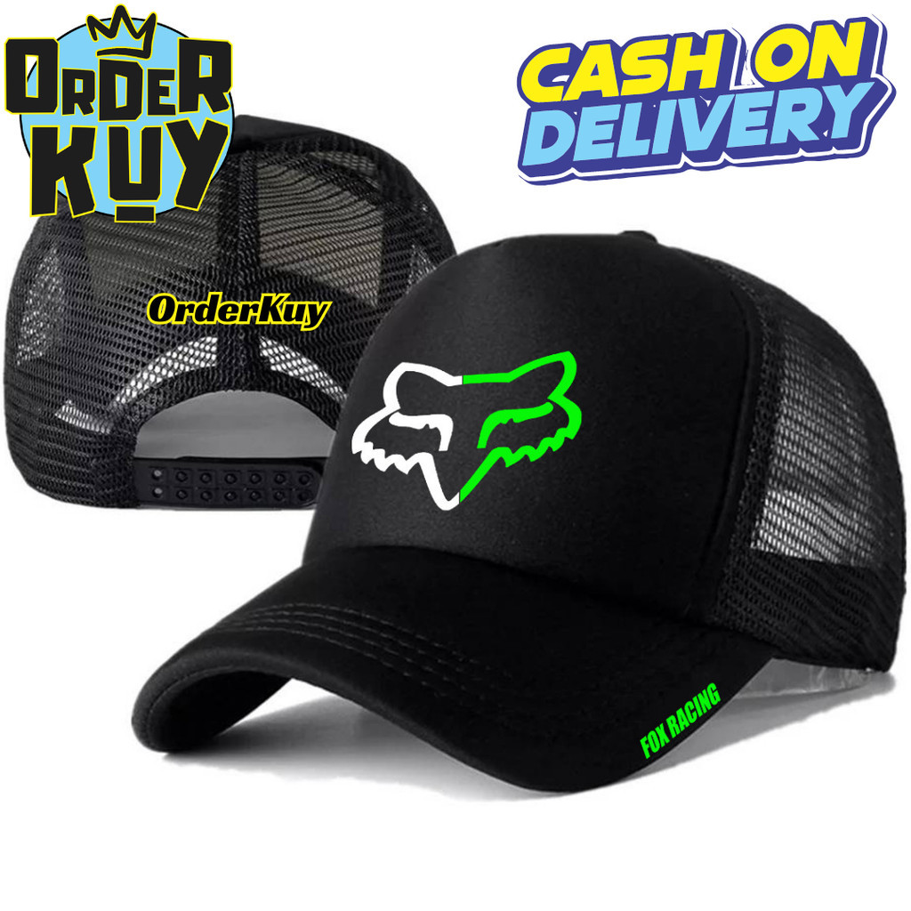 OrderKuy Topi Trucker FOX RACING - Topi Distro FOX RACING Logo - Topi FOX RACING Premium - Topi Pria