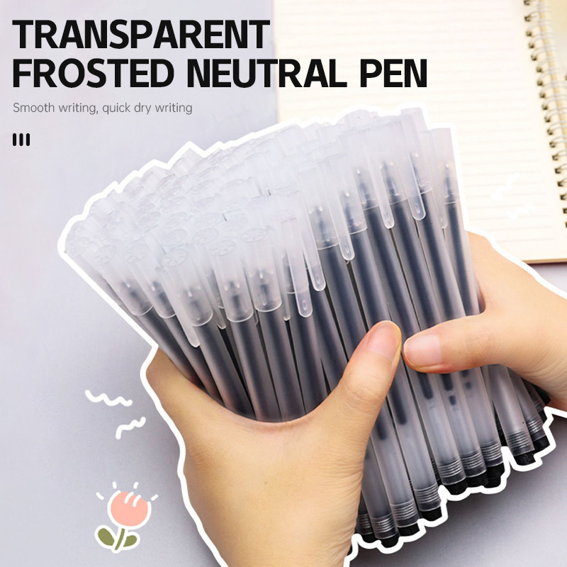 

COD⭐Pena Tanda Tangan Pena Tanda Tangan Siswa Kantor 0.5Mm Buram Isi Ulang Pusat Pena Karbon