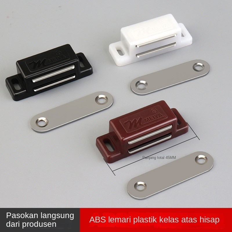 Magnet Pintu Lemari Laci Kotak Coklat Putih Hitam Besi Magnet Pintu Kayu