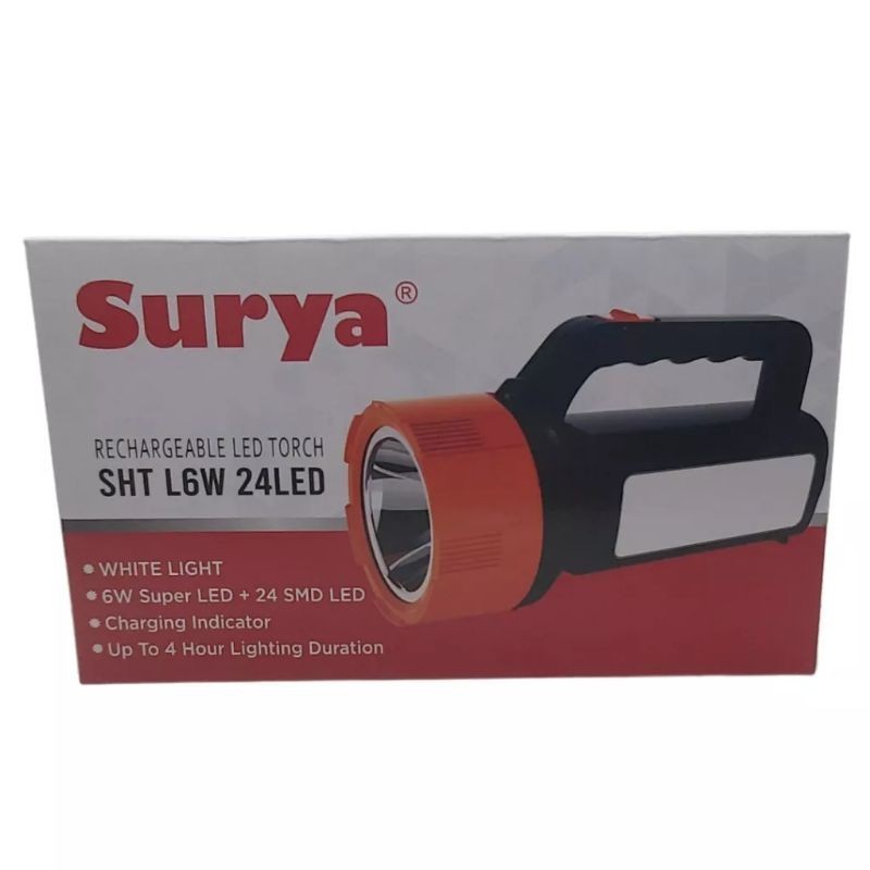 [ HAPPY GUBUK ] Senter LED Surya SHT 6W+24LED / Senter Tenteng Surya