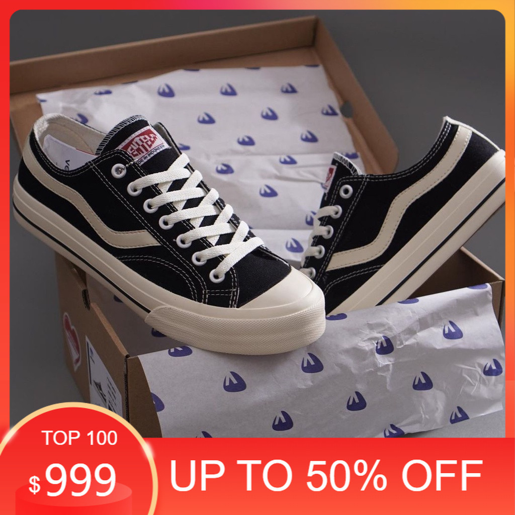 Promo Diskon - VENTELA PUBLIC LOW BLACK NATURAL Sepatu Pria Casual Sneakers Laki Laki Dewasa Keren S