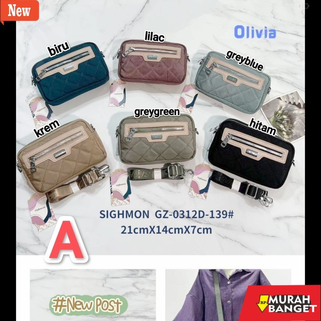Tas Bulan Sabit Wanita Sighmon Tas selempang mini hp wanita tas dompet cewek import kekinian