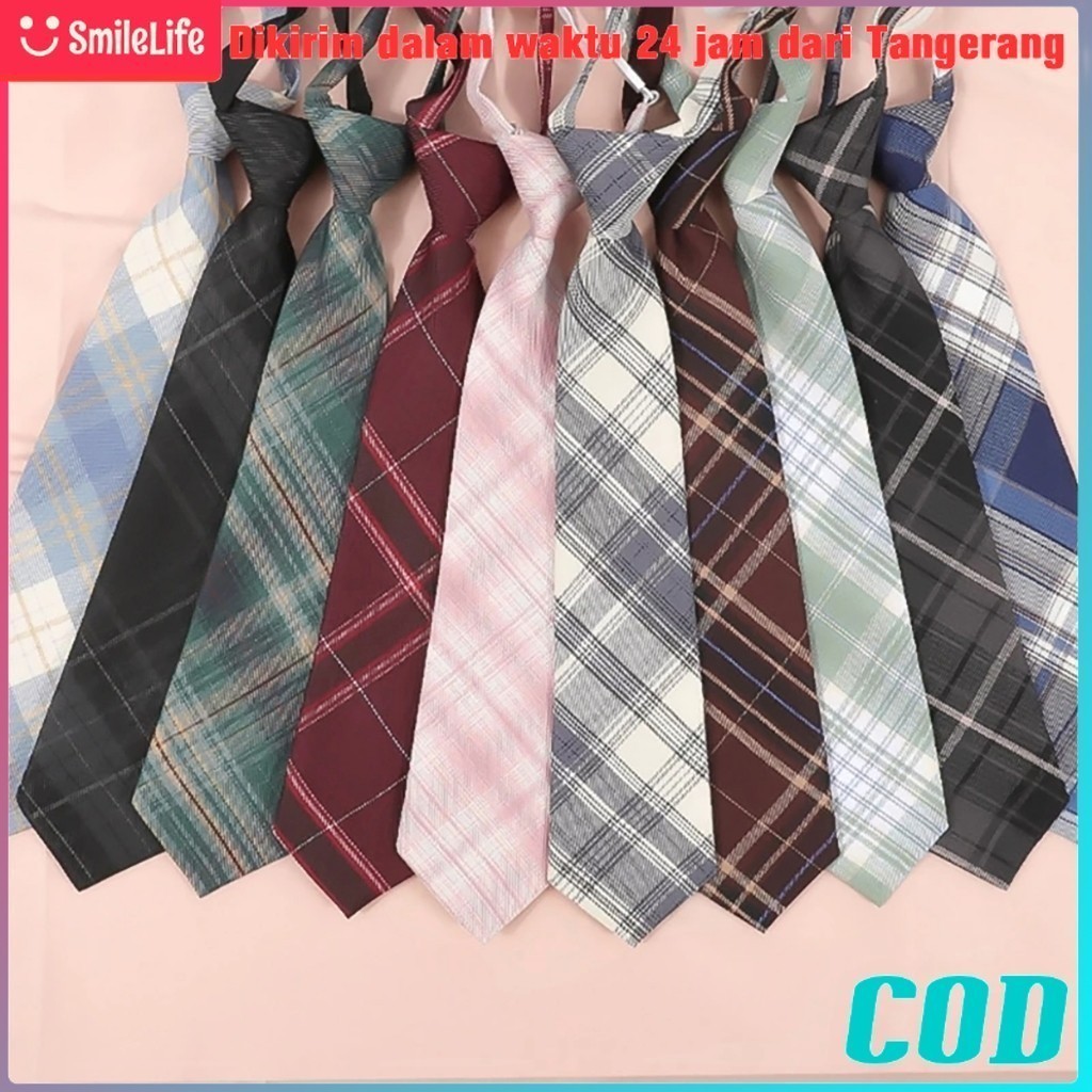 Dasi Cewe Warna Dasi Wanita Neck ​Tie Dasi Kupu Wanita Dasi Kecil Dasi Kotak-kotak JK