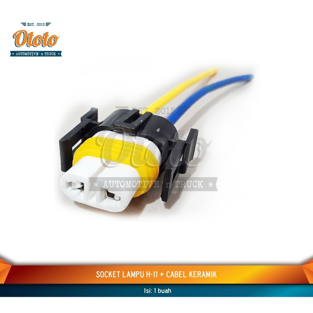 Socket Lampu Keramik + Cabel H7 H1 H11