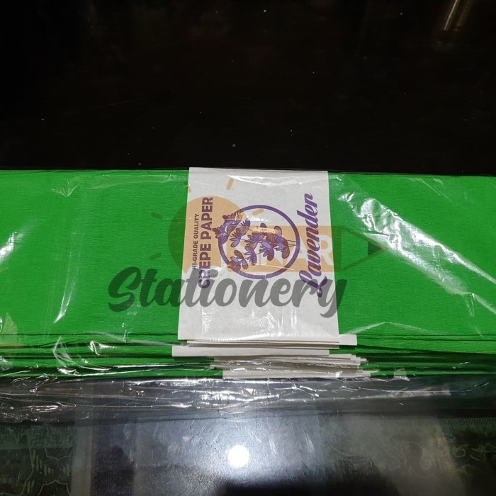 

✨BISA COD✨ -Kertas krep lembaran lavender hijau tua 074 1pak isi 25pc
